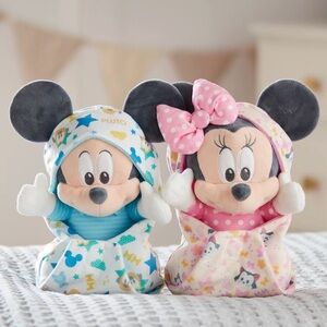 Disney Parks Disney Babies Minnie Mouse Plush in Swaddle Figaro Cat Blanket 11''